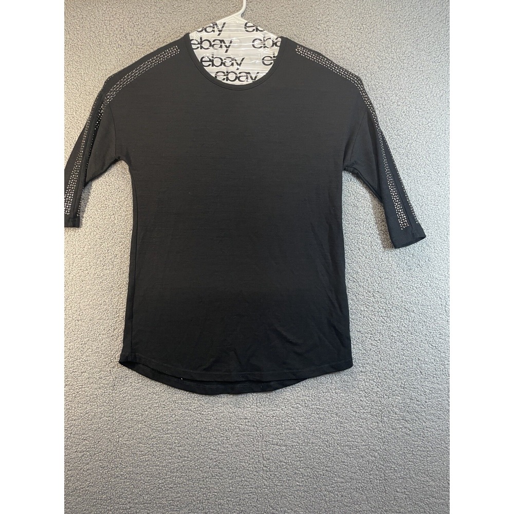 Cellbes blue 3/4 sleeve Sleeve womens‎ XL Shirt embellished stones super soft